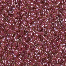 Miyuki delica Beads 11/0 - Cranberry lined peridot luster DB-283